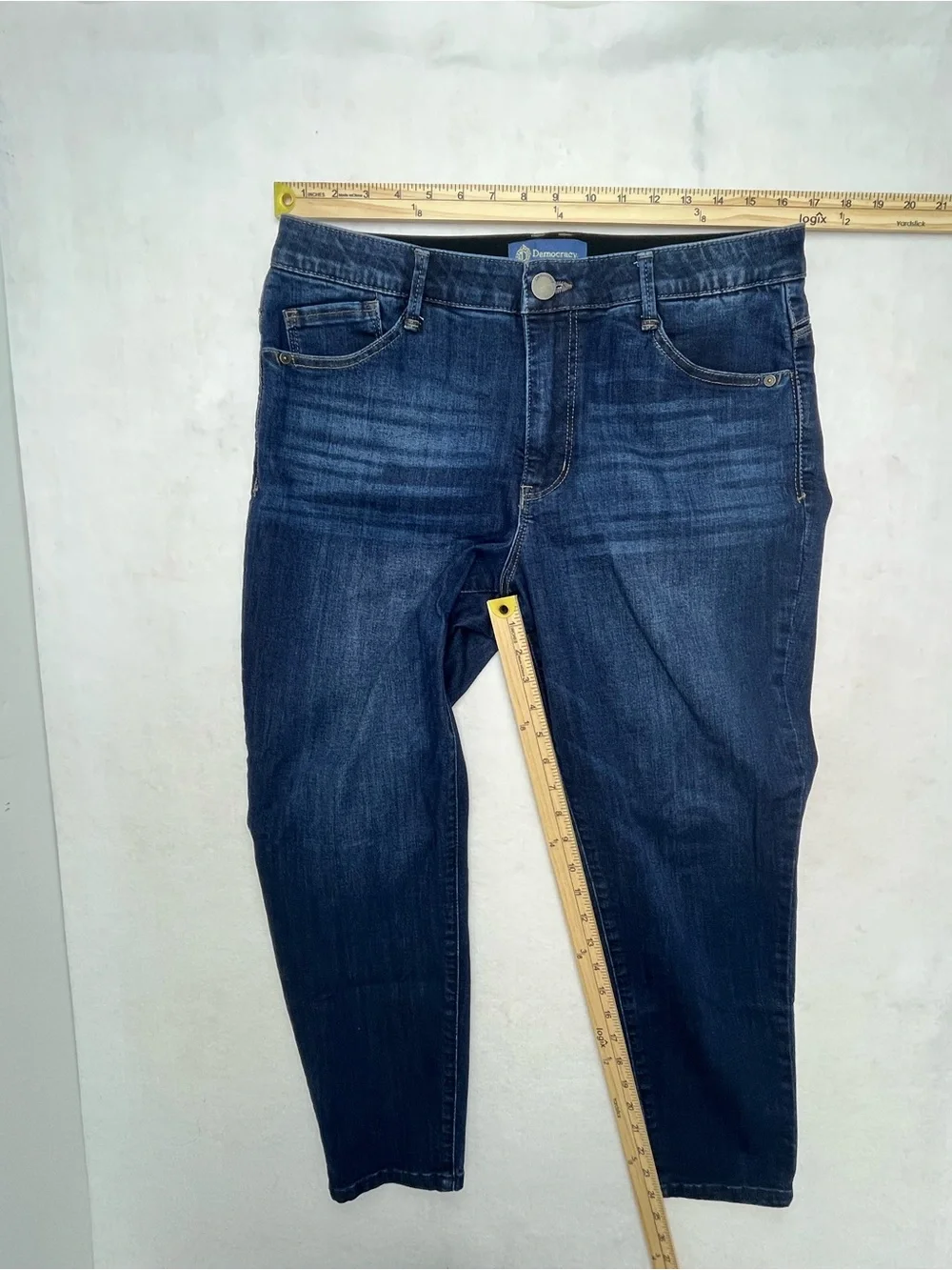 Democracy Ab Solution Women’s Dark Wash Skinny Stretch Denim Jeans Petite 12P